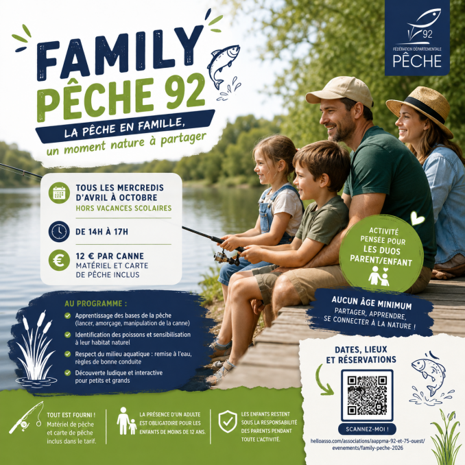 Les vacances d'août se passent au bord de l'eau avec FAMILY PÊCHE 92 - PECHE 92/75